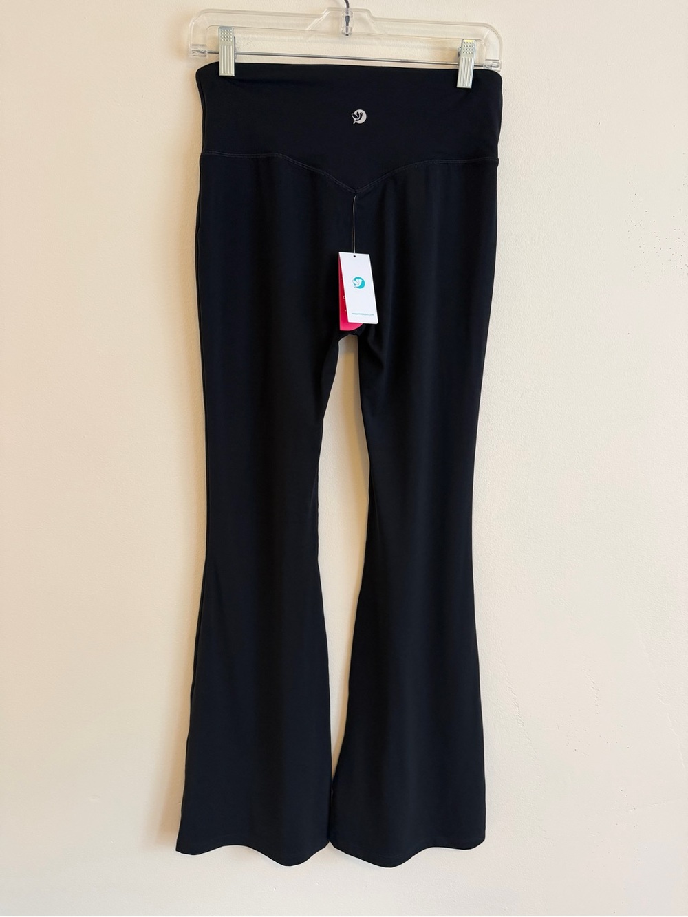 NWT IUGA Black High Waist Flare Yoga Pants Size M